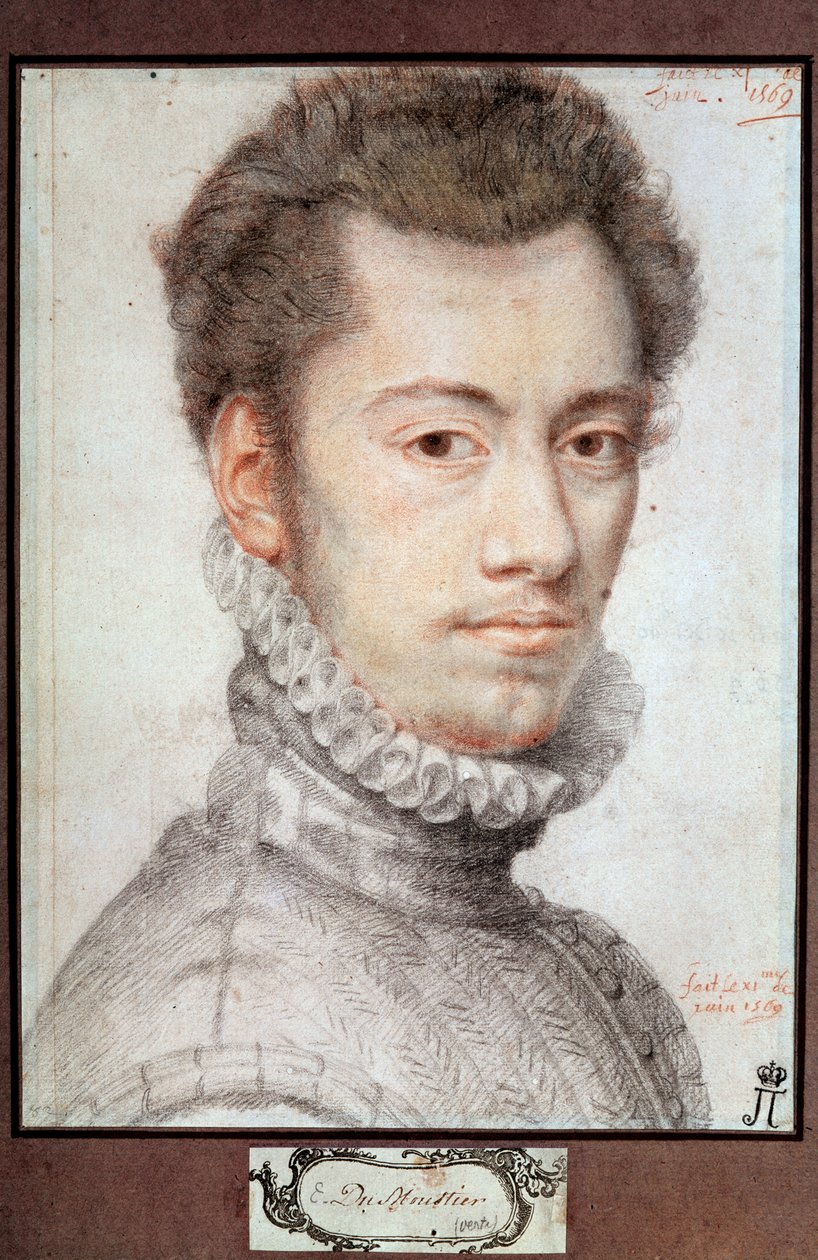 Retrato de Etienne Dumoustier, c. 1570 de Pierre Dumonstier I
