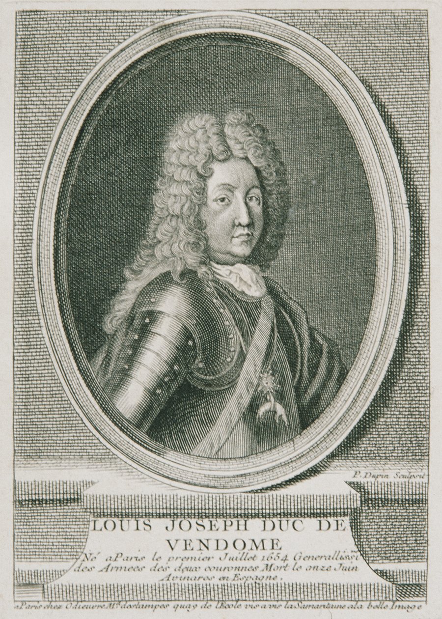 General francés Louis Joseph Duc de Vendôme de Pierre Dupin