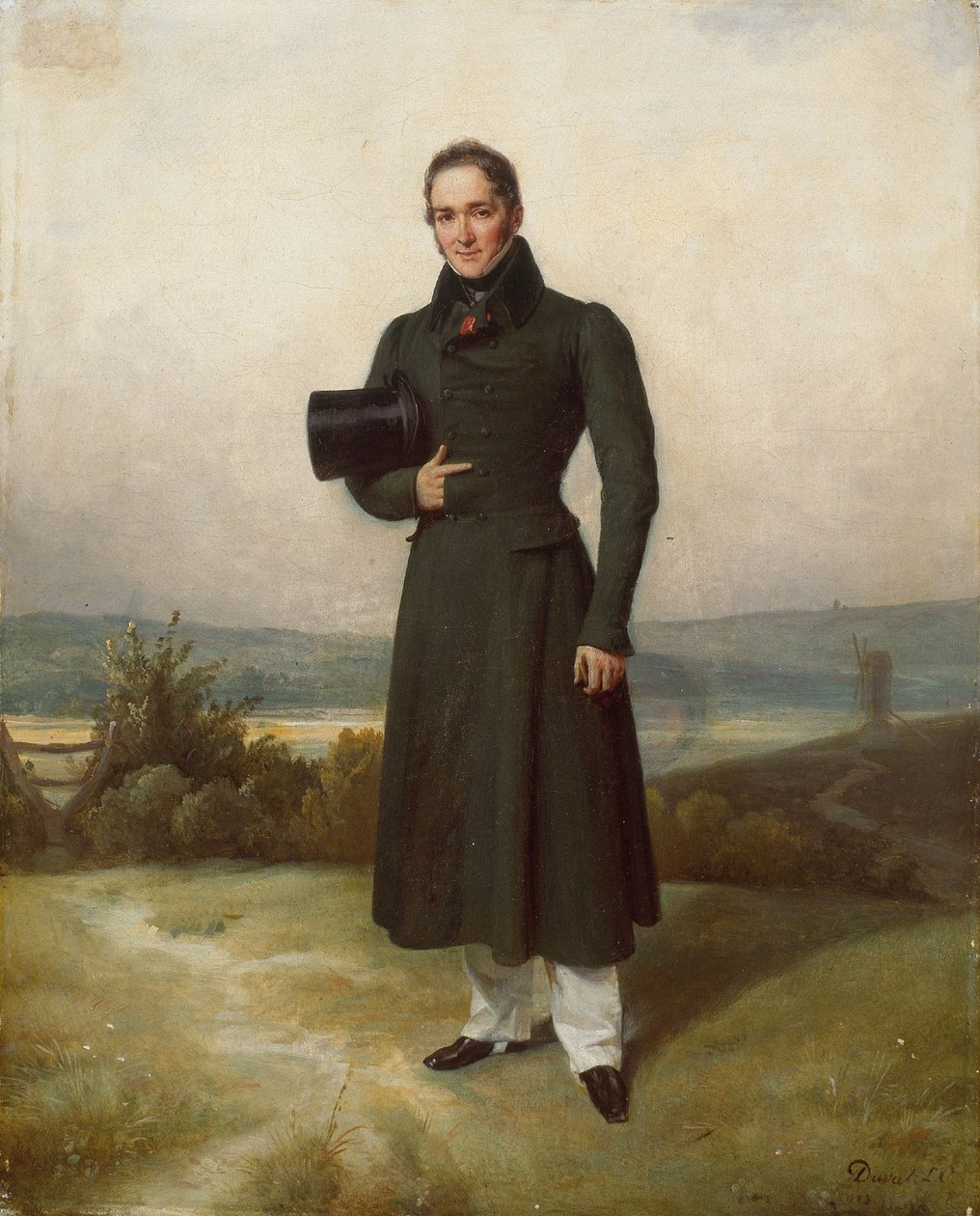 Retrato de caballero, c.1830-35 (óleo sobre lienzo) de Pierre Duval-Lecamus