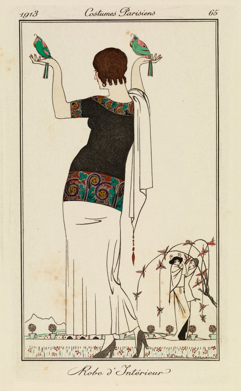 Placa de "Costumes Parisiens de Pierre E. Legrain