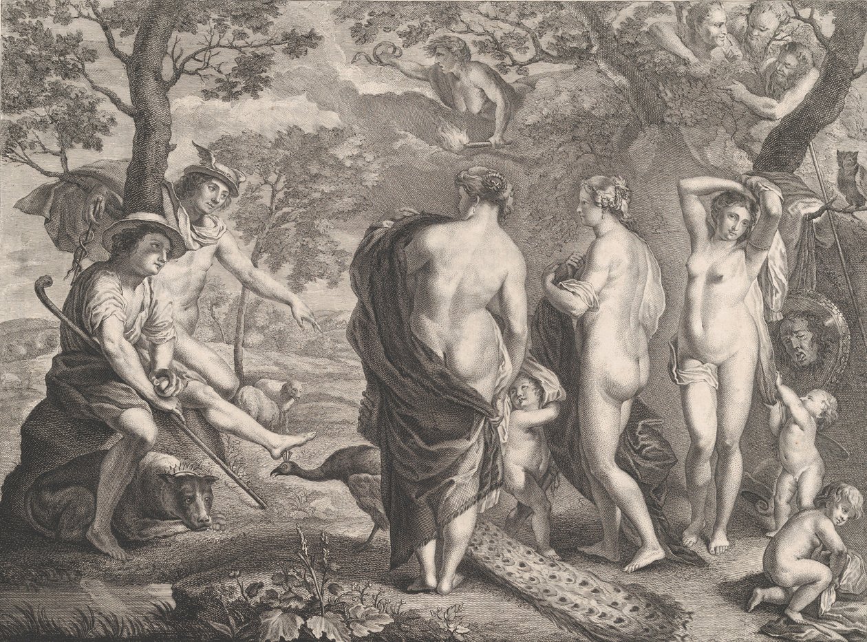 El juicio de Paris, 1750 de Pierre Etienne Moitte