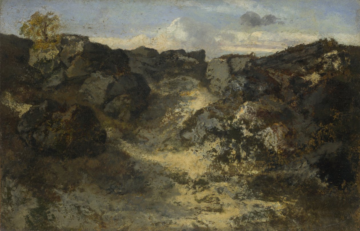 Paisaje rocoso, c. 1840 de Pierre Etienne Theodore Rousseau