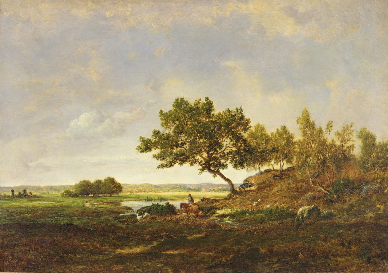 El estanque al pie de la colina, c.1848-55 de Pierre Etienne Theodore Rousseau