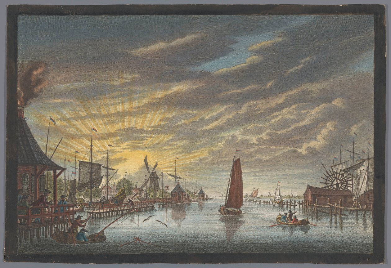 Vista del antiguo puerto deportivo de Ámsterdam, visto hacia la fortaleza de Leeuwenburg o Blauwhoofd
Vista por el antiguo puerto deportivo hacia 