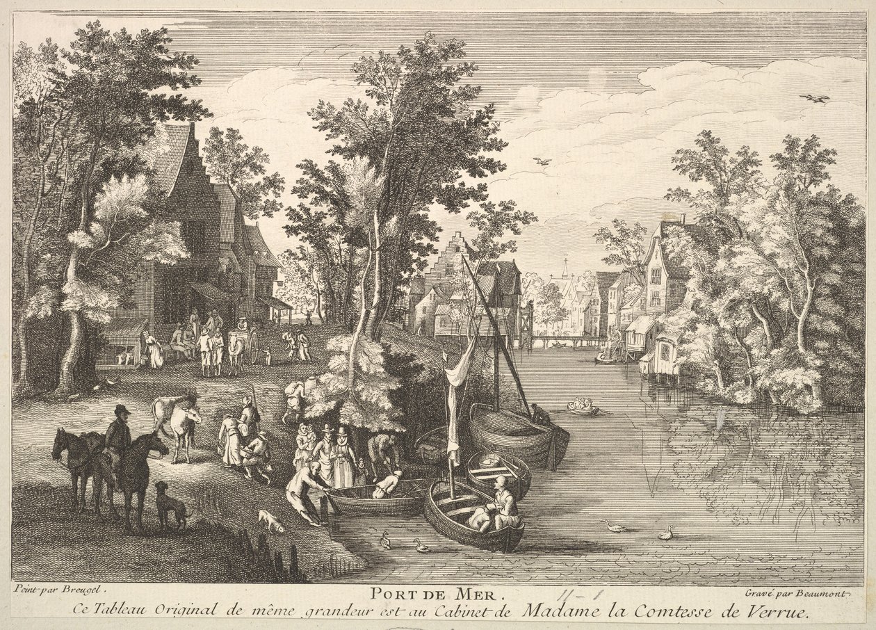 Puerto de mar después de la pintura en la colección de Madame la Comtesse de Verrue de Pierre Francois Beaumont