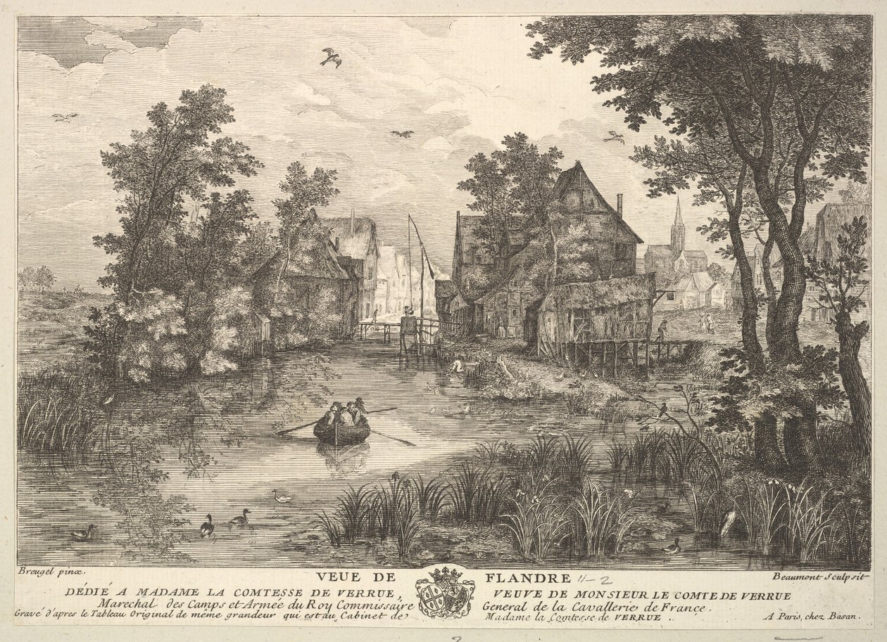 Vista de Flandes después de la pintura en la colección de Madame la Comtesse de Pierre Francois Beaumont