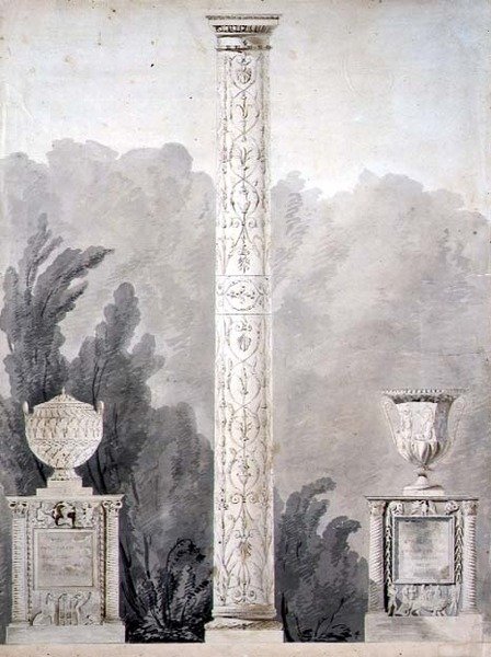 Diseños para monumentos neoclásicos de Pierre Francois Leonard Fontaine
