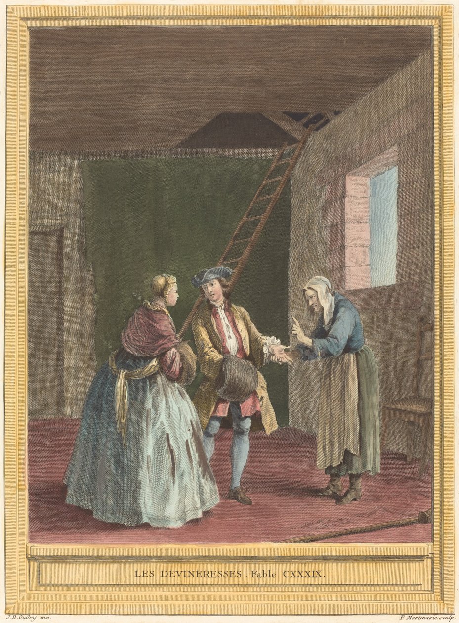 Las adivinas de Pierre Francois Martenasie after Jean Baptiste Oudry