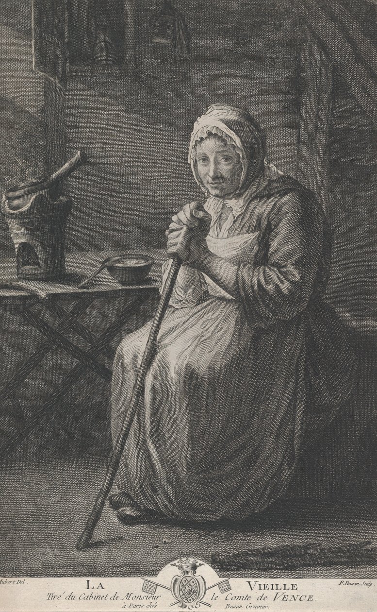 La Anciana, de la Oficina del Conde de Vence, 1782-97 de Pierre François Basan