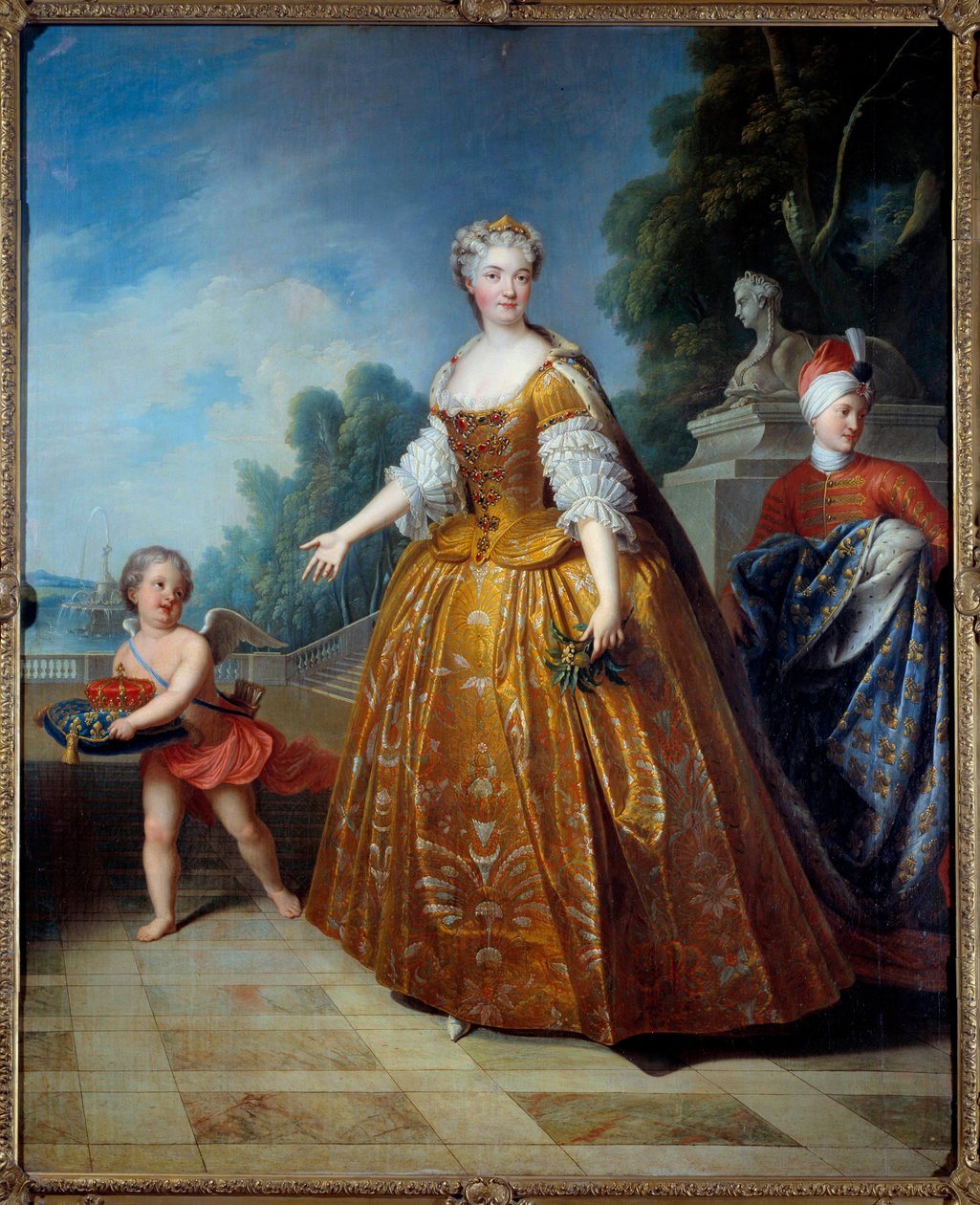 Retrato de cuerpo entero de Marie Lesczinska (Lesczynska) (1703-1768), reina de Francia de Pierre Gobert