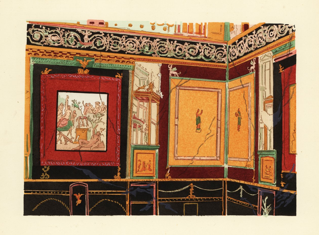 Exedra en el atrio de la Casa de Siricus, Pompeya de Pierre Gusman