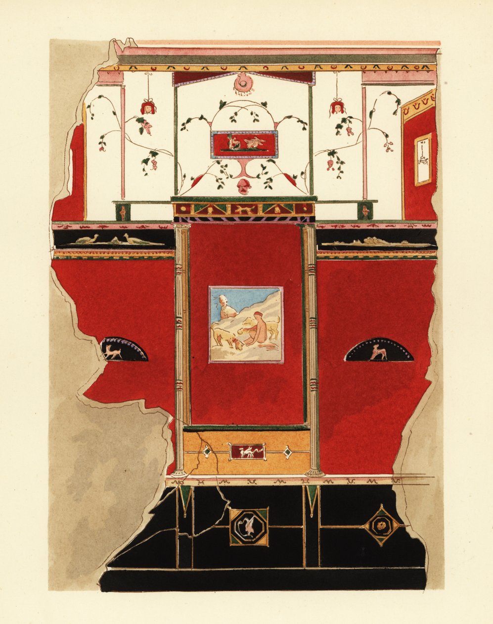 Panel de una casa en la Región III, Pompeya de Pierre Gusman