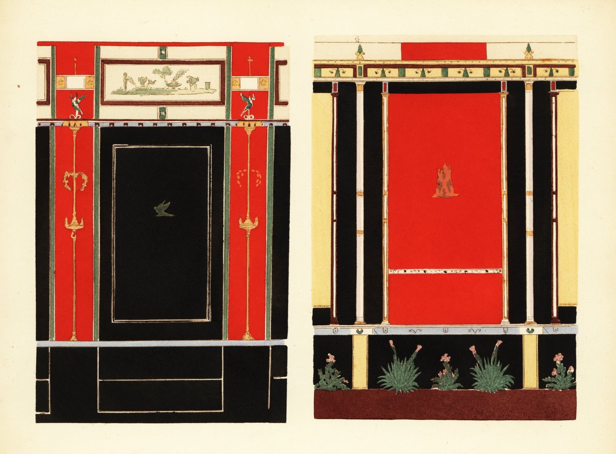 Paneles en el edificio de Eumachia, Pompeya de Pierre Gusman