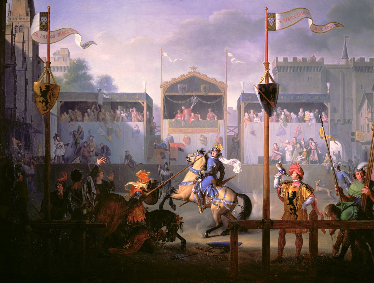 Escena de un Torneo en el Siglo XIV, 1812 de Pierre Henri Revoil