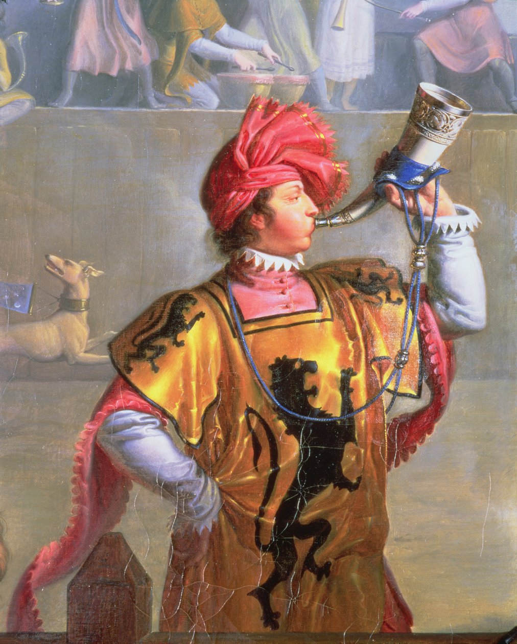 Escena de un Torneo en el Siglo XIV (detalle del heraldo) de Pierre Henri Revoil