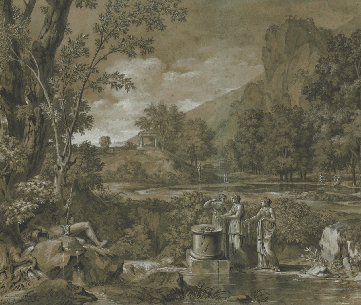 Paisaje clásico, 1779 de Pierre Henri de Valenciennes