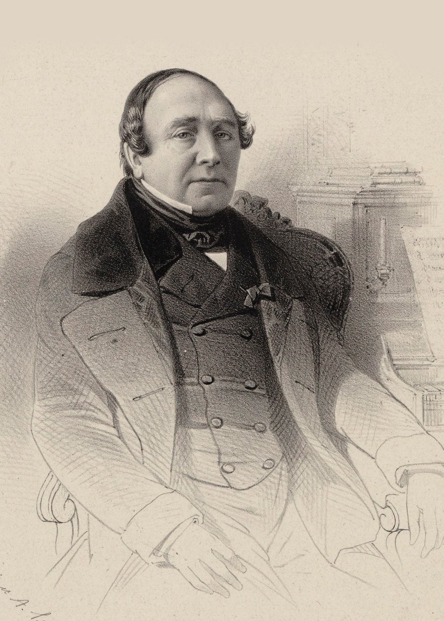 Retrato del cantante de ópera Louis Antoine Eléonore Ponchard 1787-1866, 1850 de Pierre Hippolyte Aumont