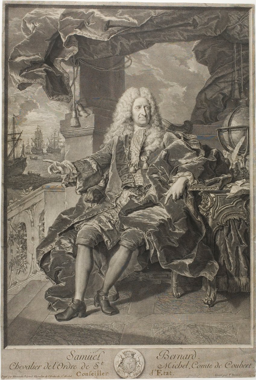 Retrato de Samuel Bernard, consejero de estado de Pierre Imbert Drevet