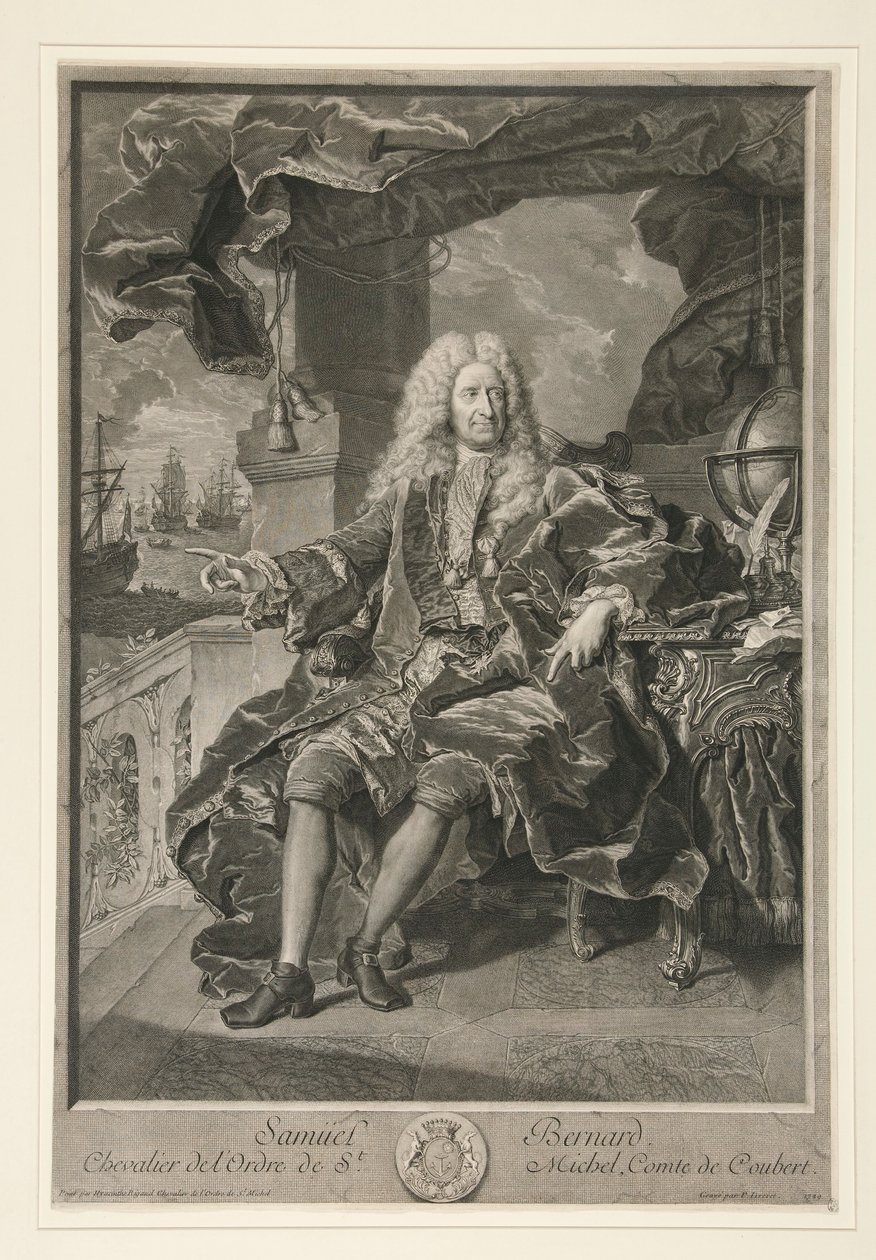 Retrato de Samuel Bernard, Conde de Coubert de Pierre Imbert Drevet