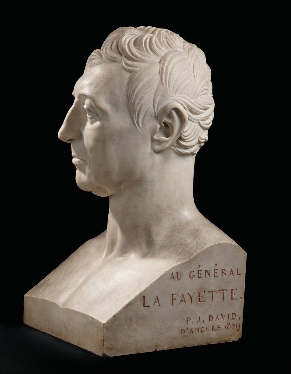 Busto de Marie-Joseph-Gilbert du Motier, marqués de La Fayette de Pierre Jean David dAngers