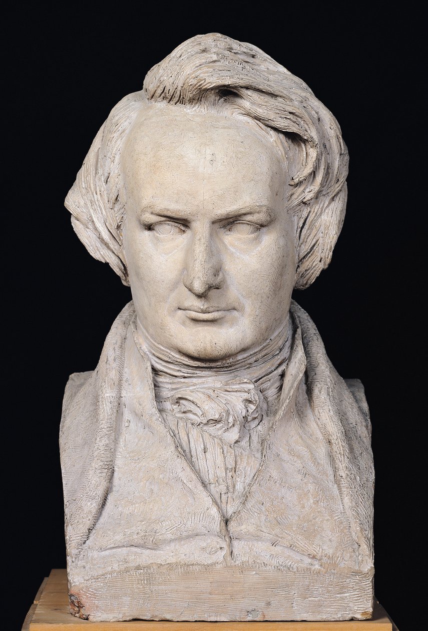 Busto de Victor Hugo a los 35 años de Pierre Jean David d