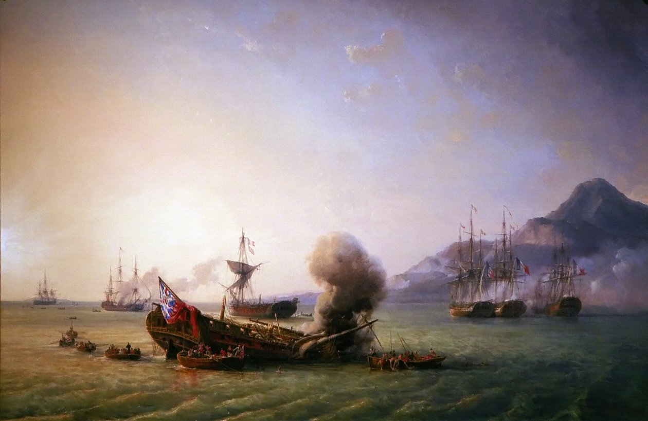Francés: Combat du Grand Port, 23 de agosto de 1810 de Pierre Julien Gilbert