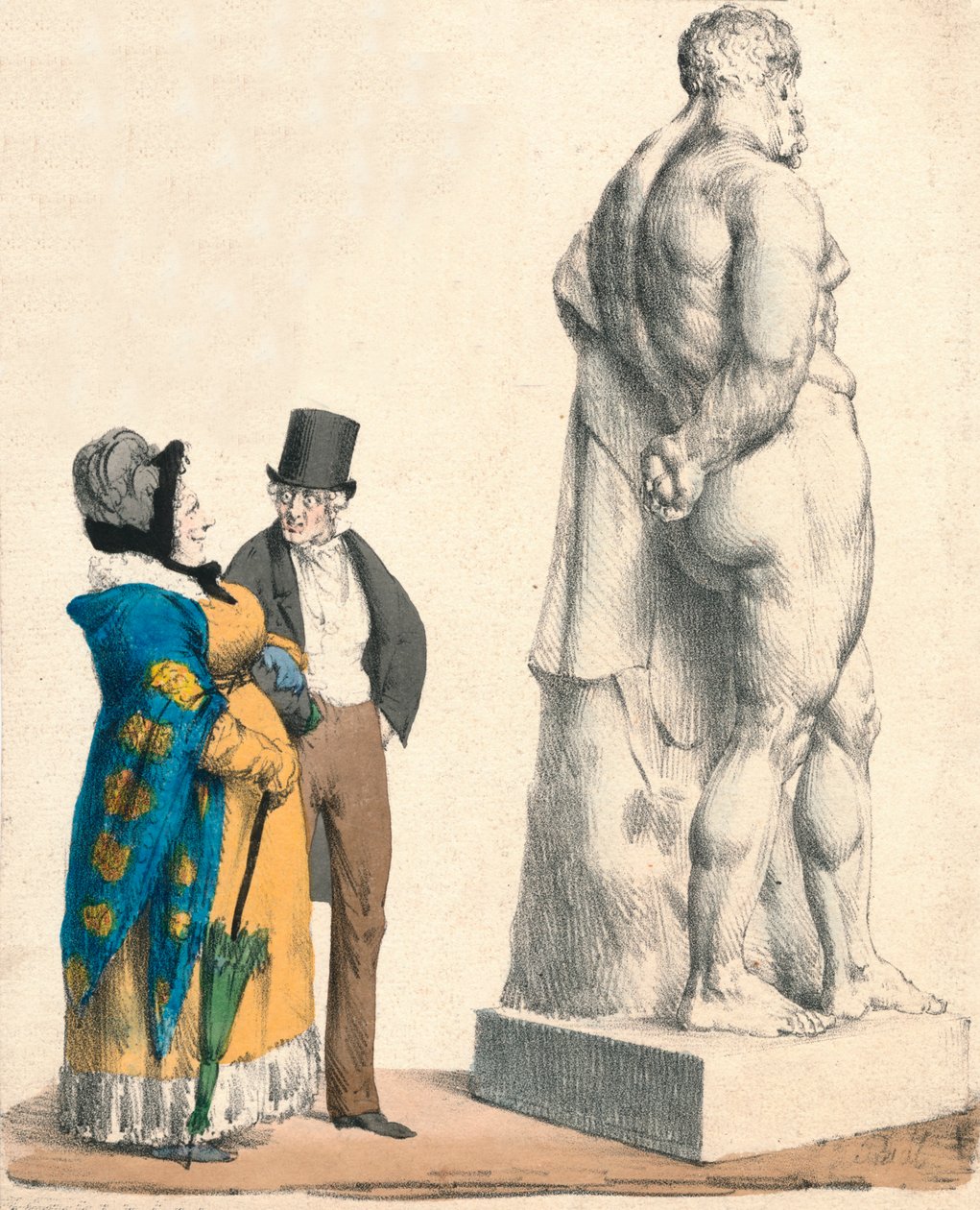 ¡Qué tipo! ¿Qué dices, esposa mía? - ¡ja! ¡ja! ¡ja!, c1822 de Pierre Langlumé