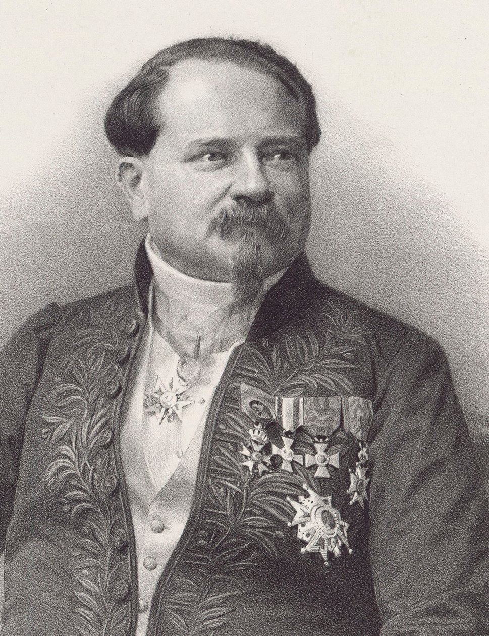 Retrato del Compositor Jean-Georges Kastner 1810-1867, 1866 de Pierre Lanith Petit