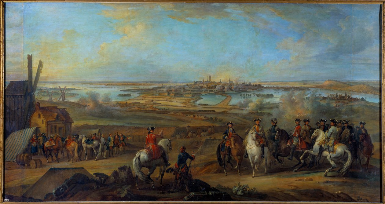 Campaña de Flandes (1745-1747): El rey Luis XV en el sitio de Mons en Hainaut en julio de 1746 de Pierre Lenfant