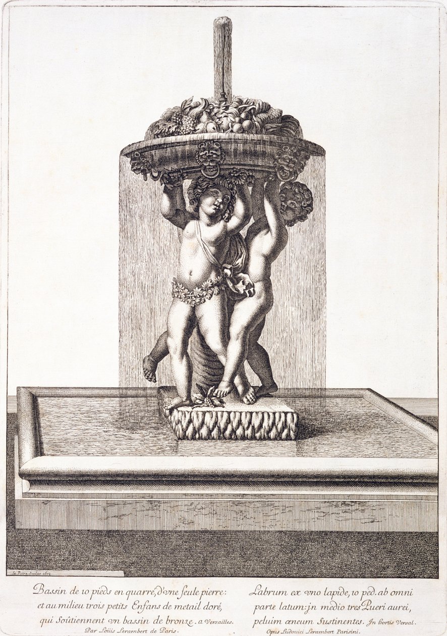 Fuente de Louis Lerambert en Versalles de Pierre Lepautre