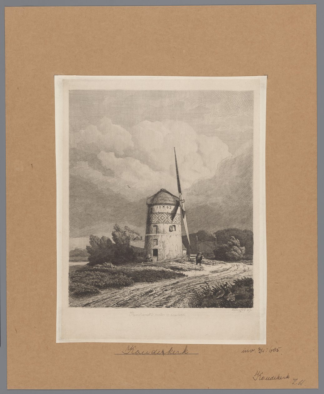 Vista del Molino de Piedra o Molino de Rembrandt en Koudekerk aan den Rijn
Molino de Rembrandt en Koudekerk (título en el objeto) de Pierre Louis Dubourcq
