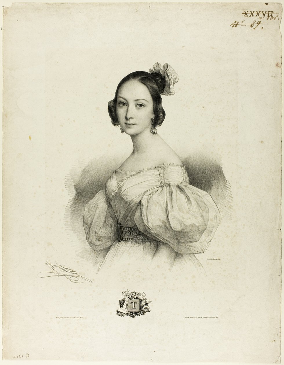 La Letra "T" de Le Miroir des Dames, ou nouvel alphabet français de Pierre Louis Henri Grevedon