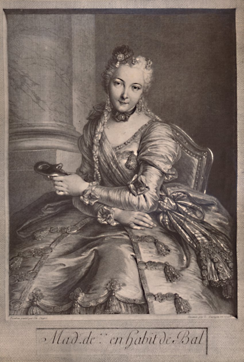 Madame de Pompadour, amante del rey Luis XV de Francia de Pierre Louis de Surugue