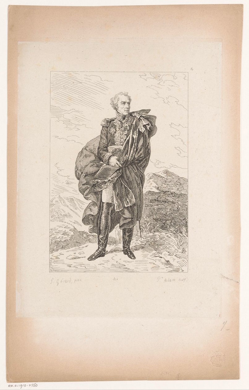 Retrato del general Maximilien Sébastien Foy Colección de retratos históricos del barón Gérard (título de la serie) Colección de Retratos Historiques de Mr. le Baron Gerard (título de la serie) de Pierre Michel Adam