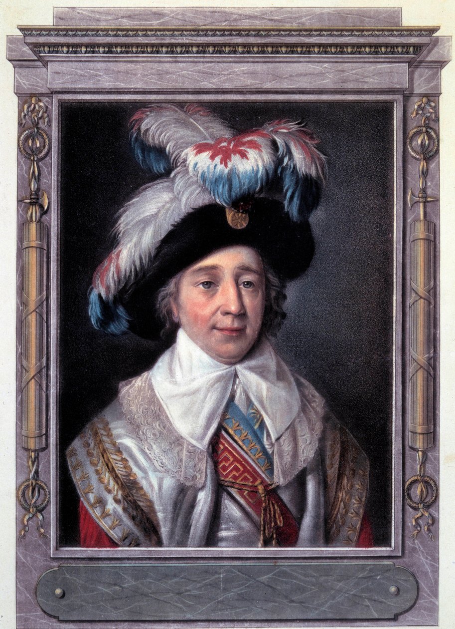 Revolución Francesa: Retrato de Paul de Barras (1755-1829), político francés. Grabado por Alix Pierre Michel (1762-1817) de Pierre Michel Alix