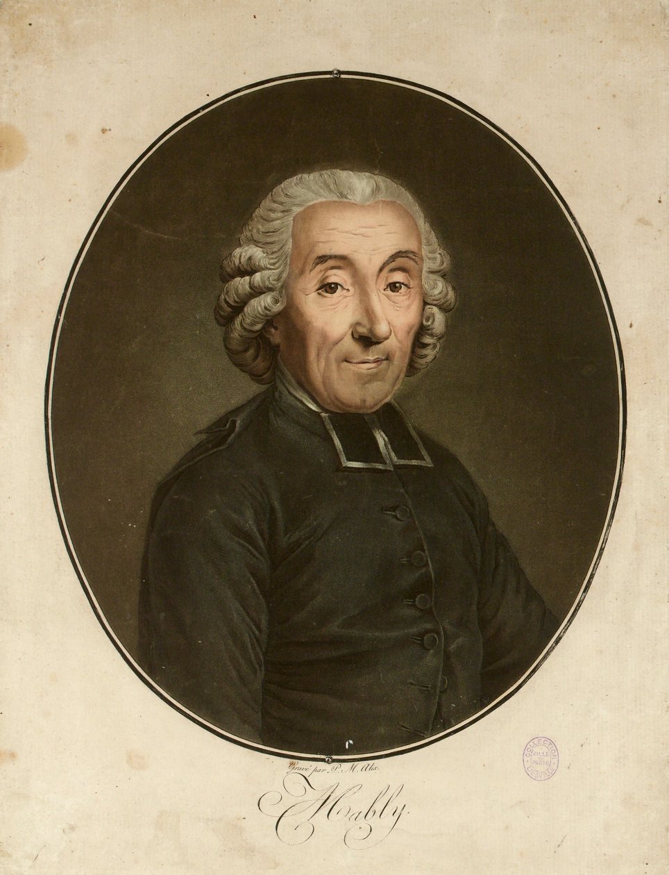Retrato de Gabriel Bonnot de Mably 1709-1785 de Pierre Michel Alix