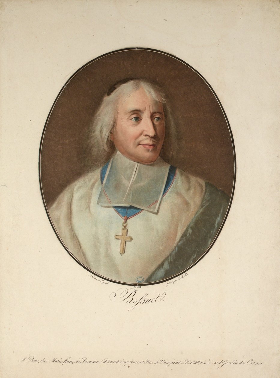 Retrato de Jacques-Bénigne Bossuet 1627-1704, c. 1795 de Pierre Michel Alix