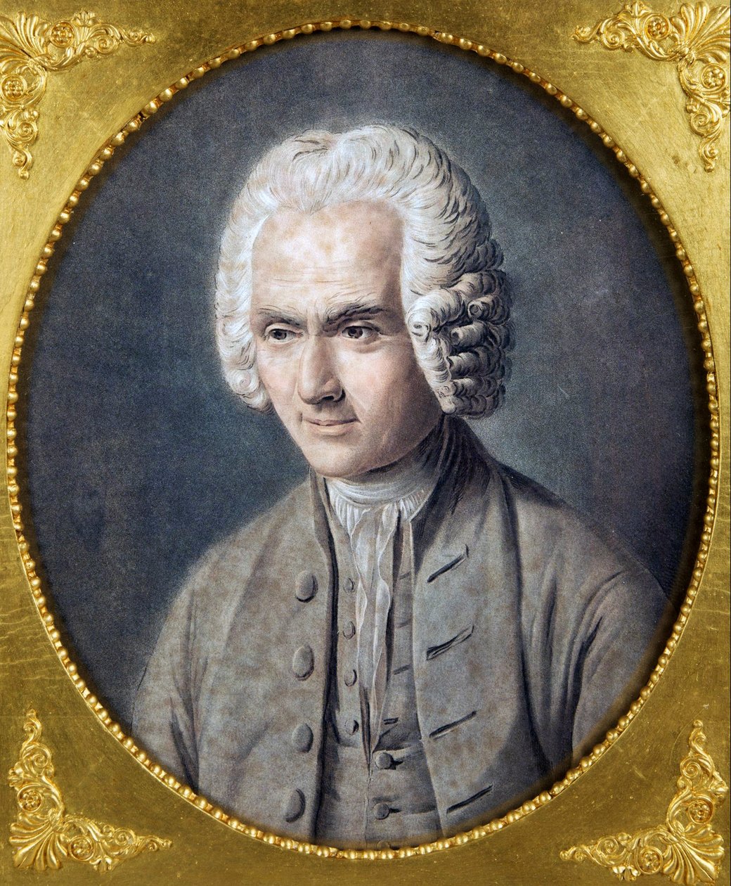 Retrato de Jean-Jacques Rousseau (1712-1778) de Pierre Michel Alix
