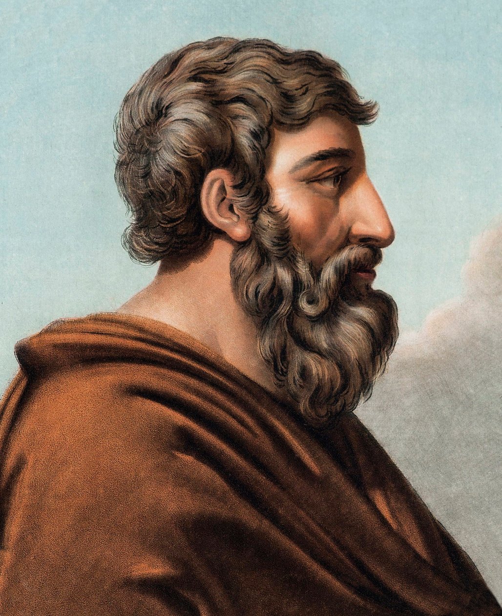 Retrato de Licurgo, legislador mítico de Esparta (siglo IX u VIII a.C.). Grabado por Pierre Michel Alix (1762-1817) de Pierre Michel Alix