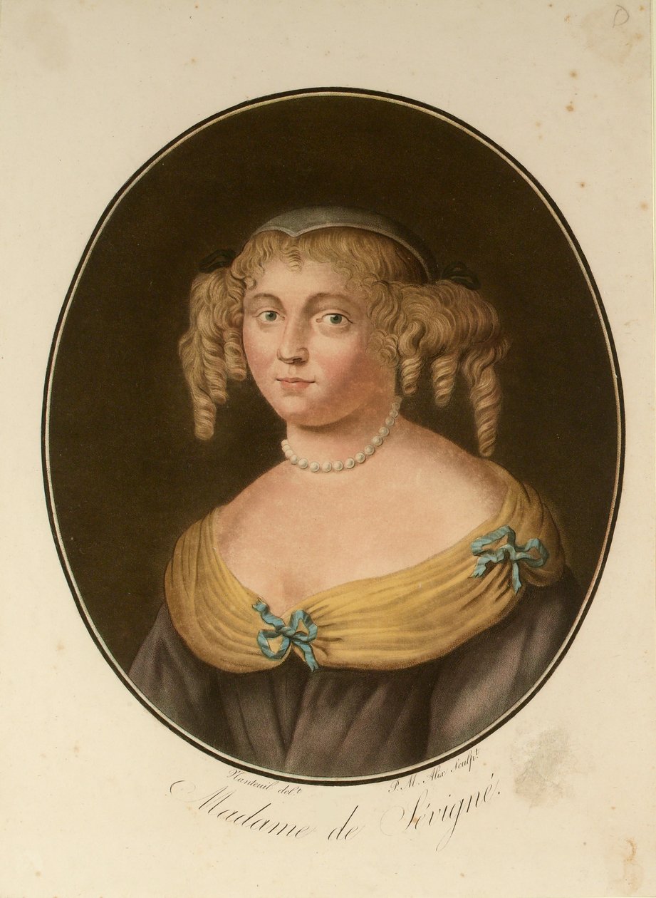 Retrato de Marie de Rabutin-Chantal, Marquesa de Sévigné 1626-1696, 1797 de Pierre Michel Alix