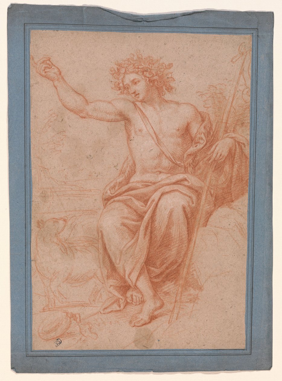 Studie von Apollo oder Johannes dem Täufer de Pierre Mignard