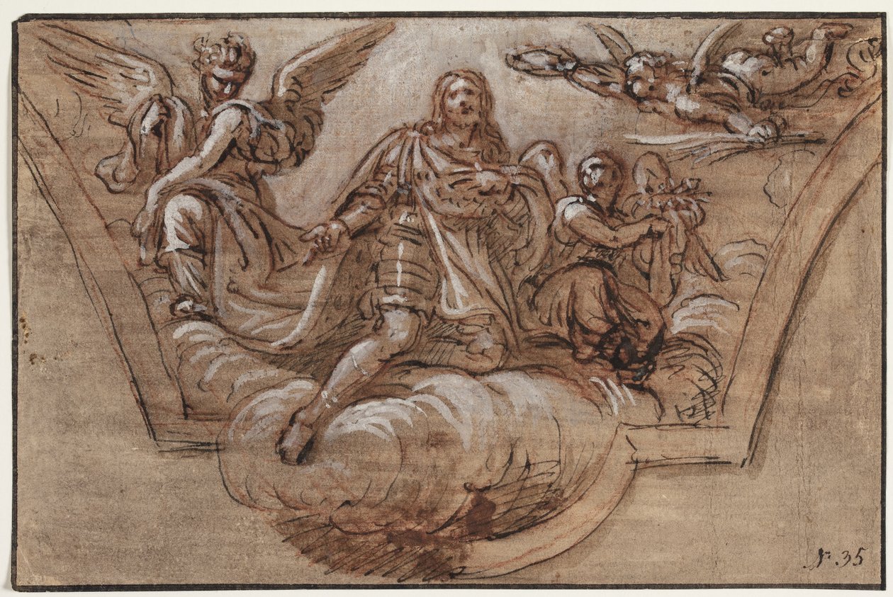 Boceto para decoración de techo de Pierre Mignard