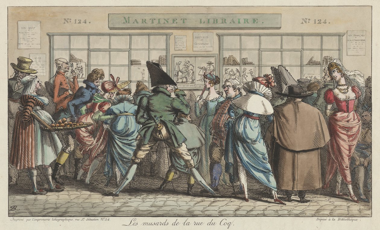 Los holgazanes de la Rue du Coq de Pierre Nolasque Bergeret