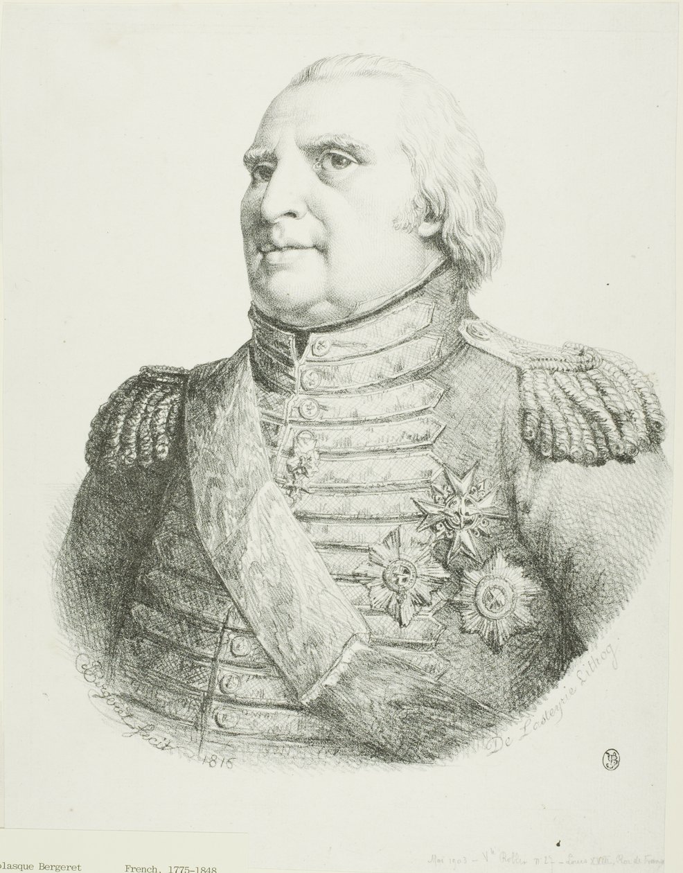 Retrato de Luis XVIII de Pierre Nolasque Bergeret