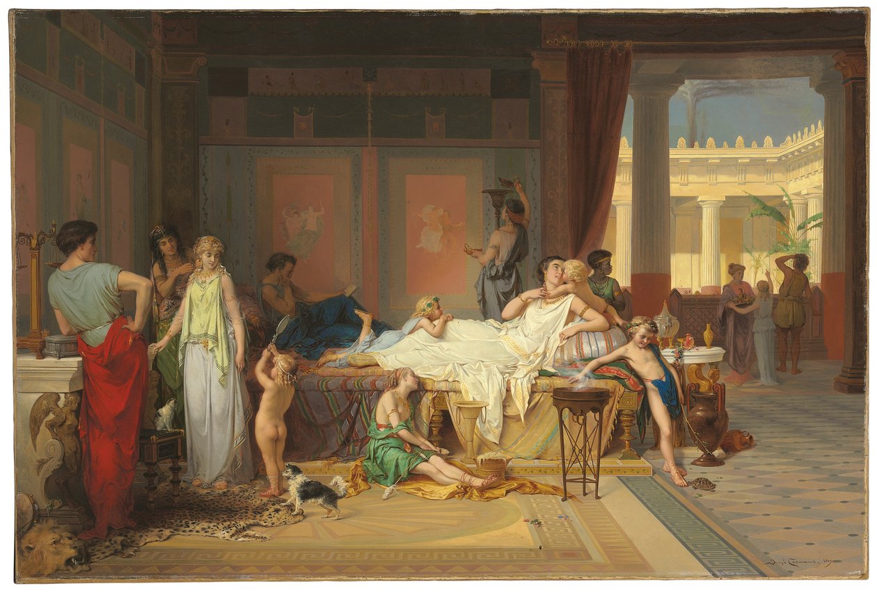 La última hora de Pompeya - La casa del poeta de Pierre Oliver Joseph Coomans