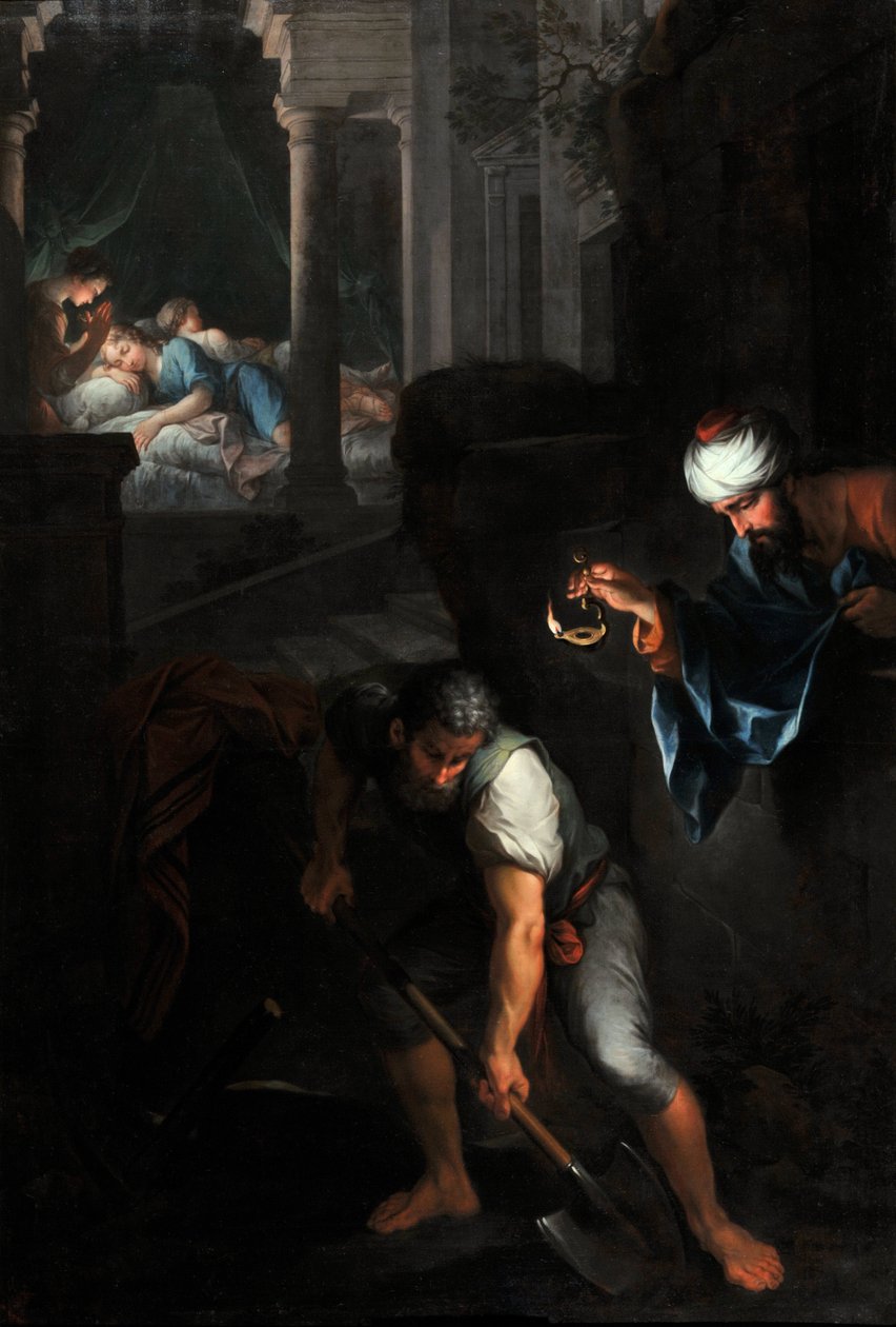 Raguel cavando su fosa de Pierre Parrocel
