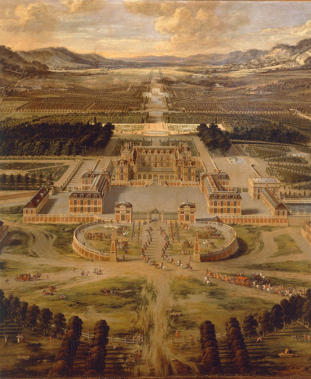 Vista del Palacio de Versalles y sus jardines por Pierre Patel de Pierre Patel