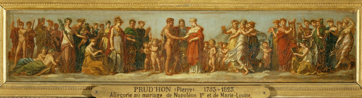 Noces de Hebe et Hercule, alegoría relativa al matrimonio de Napoleón I y María Luisa ... de Pierre Paul (attr. to) Prud