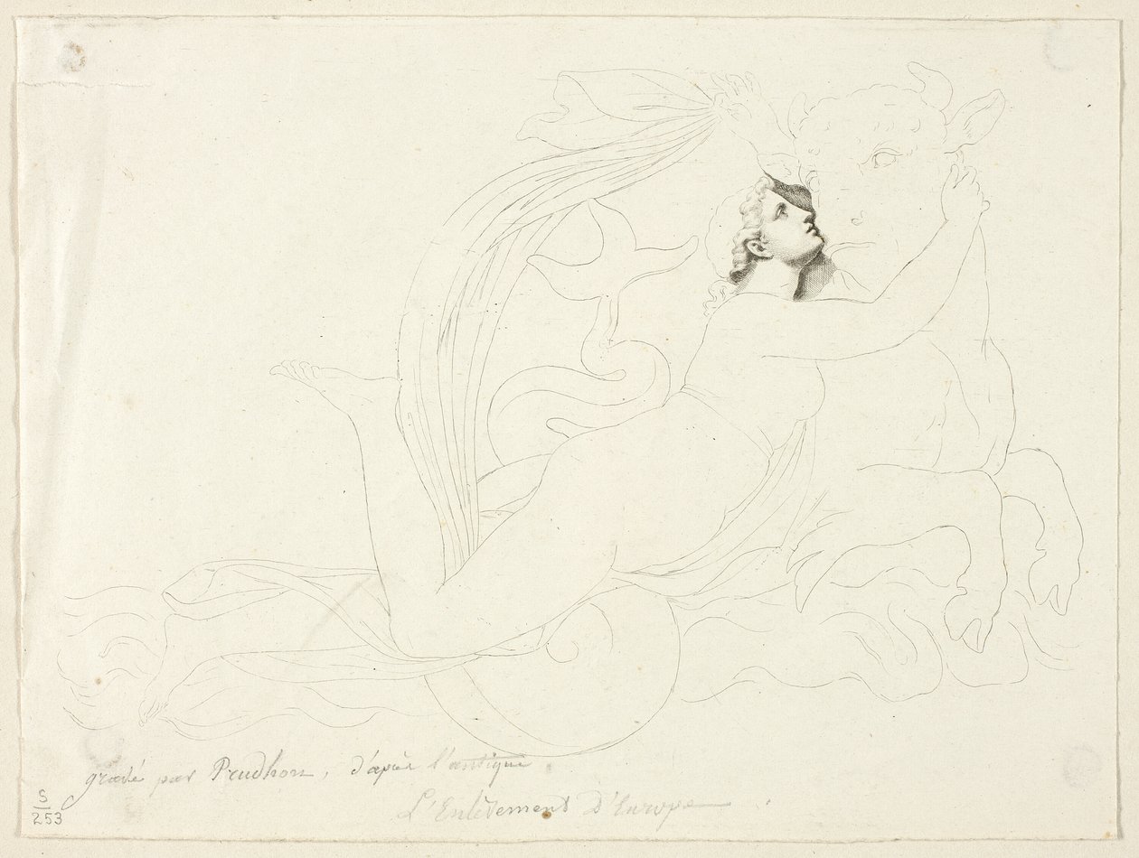 Violación de Europa de Pierre Paul Prud