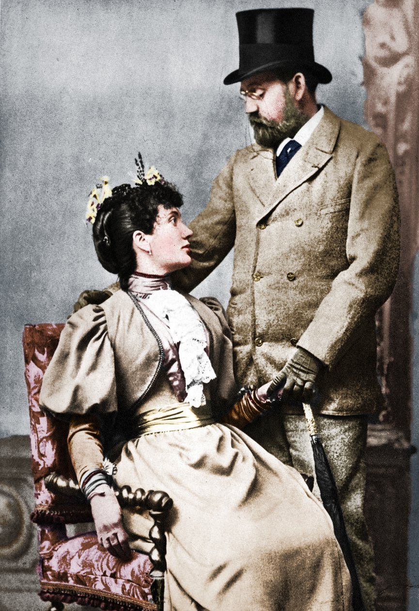 Emile Zola y Jeanne Rozerat, c1890, 1939 de Pierre Petit